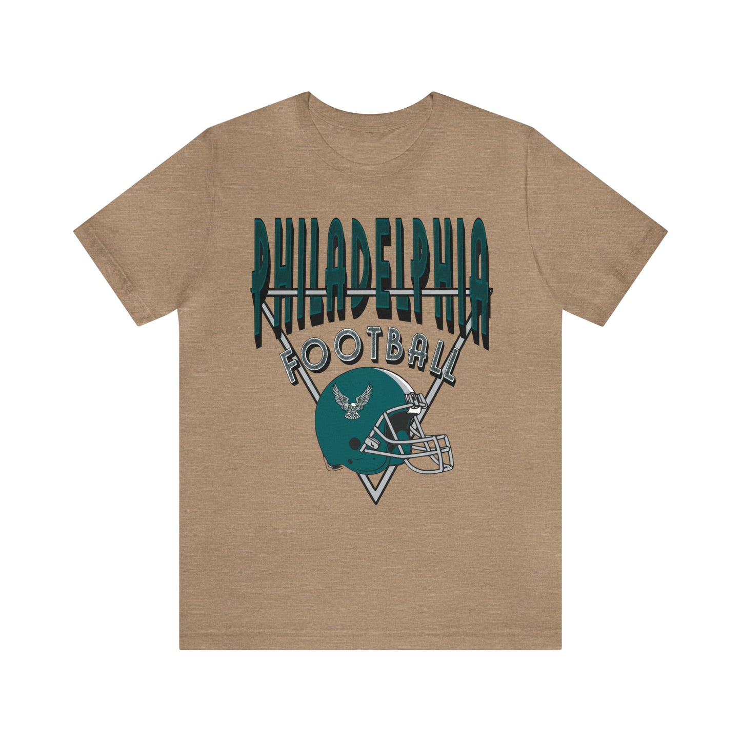 Teal Vintage Philadelphia Eagles Tee - 90's Short Sleeve T-Shirt - NFL Football Men's & Women's Apparel - Design 3