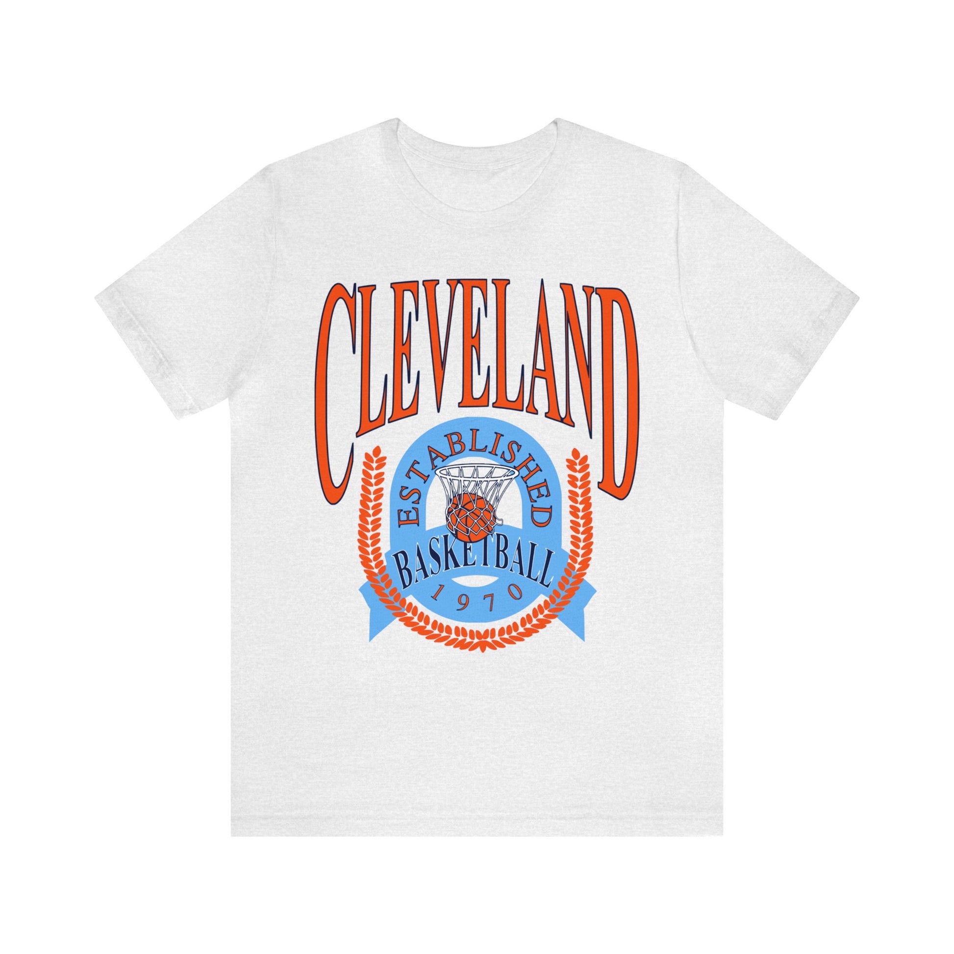 Vintage Cleveland Cavaliers Basketball T-Shirt Blue & Orange - NBA Basketball Unisex Short Sleeve Tee