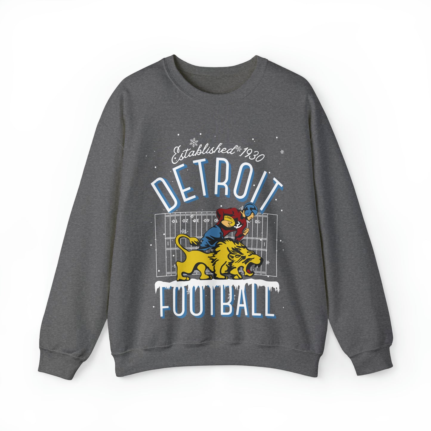 Detroit Lions Christmas Crewneck Sweatshirt - Holiday NFL Football Mascot Hoodie - Vintage Men's & Women's Unisex Winter Apparel