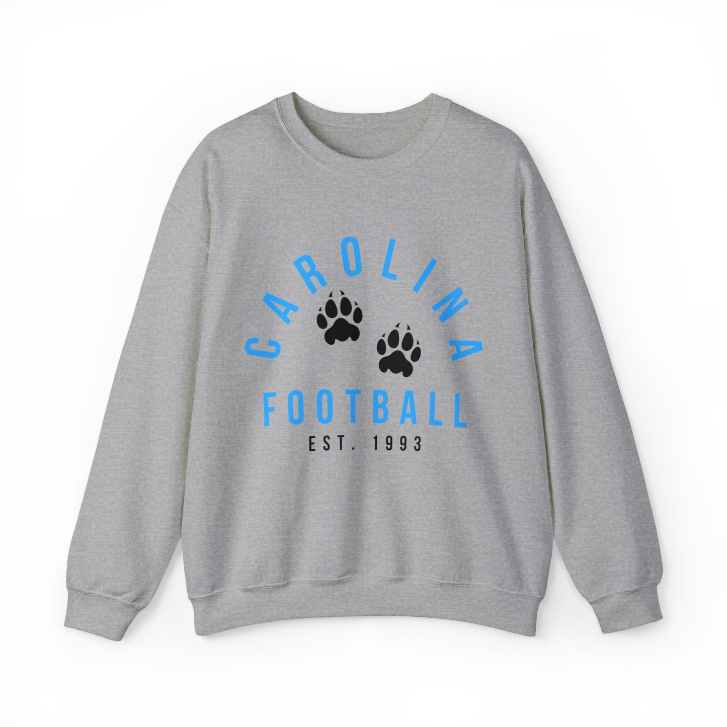 Black Carolina Panthers Crewneck Sweatshirt - Retro NFL Football Hoodie Apparel - Vintage Men's and Women's - Design 4