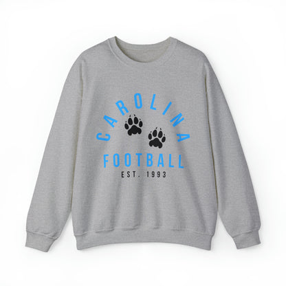Black Carolina Panthers Crewneck Sweatshirt - Retro NFL Football Hoodie Apparel - Vintage Men's and Women's - Design 4