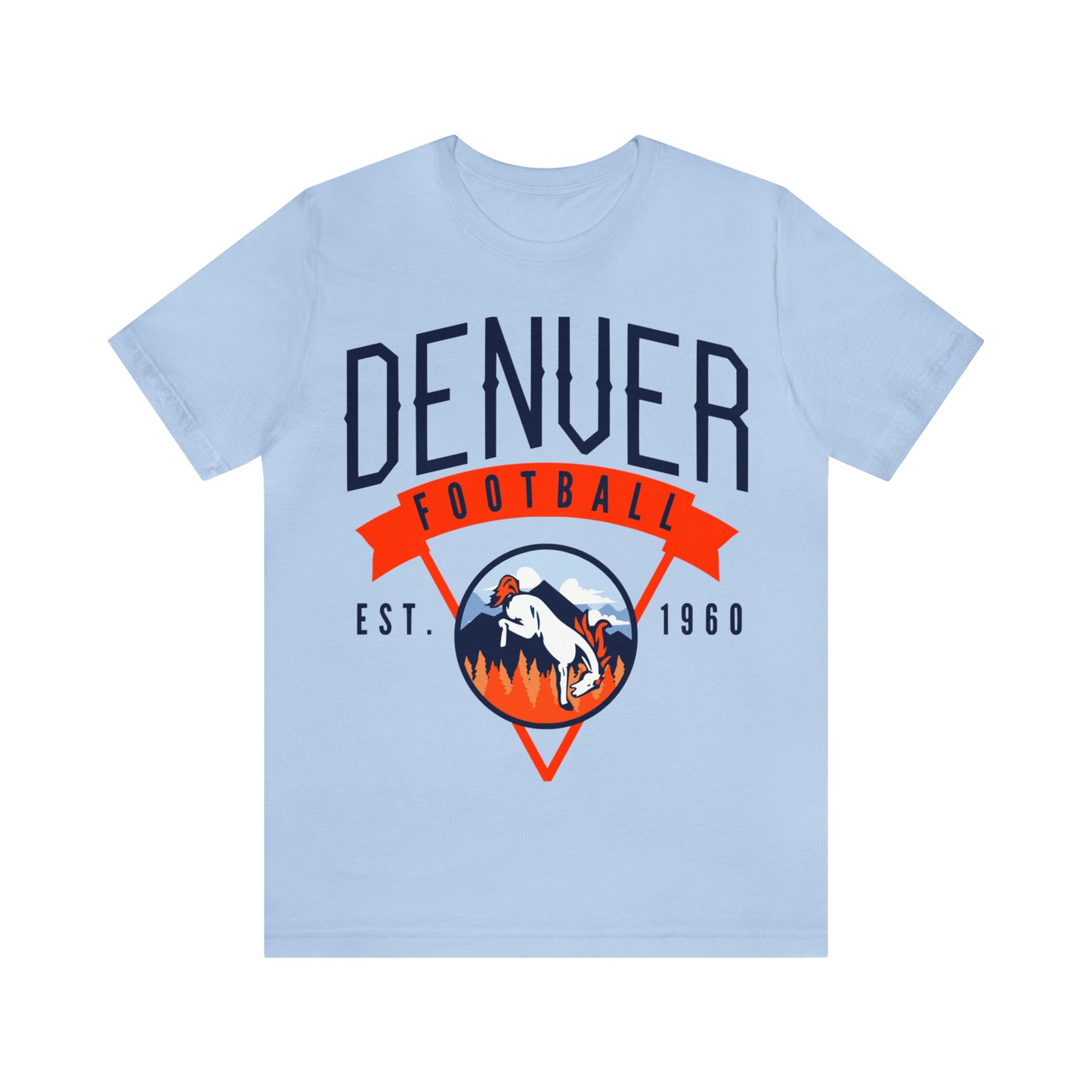 Vintage Denver Broncos Crewneck Tee - Hippy Colorado Football Apparel - Men's & Women's Unisex Sizing - Design 1