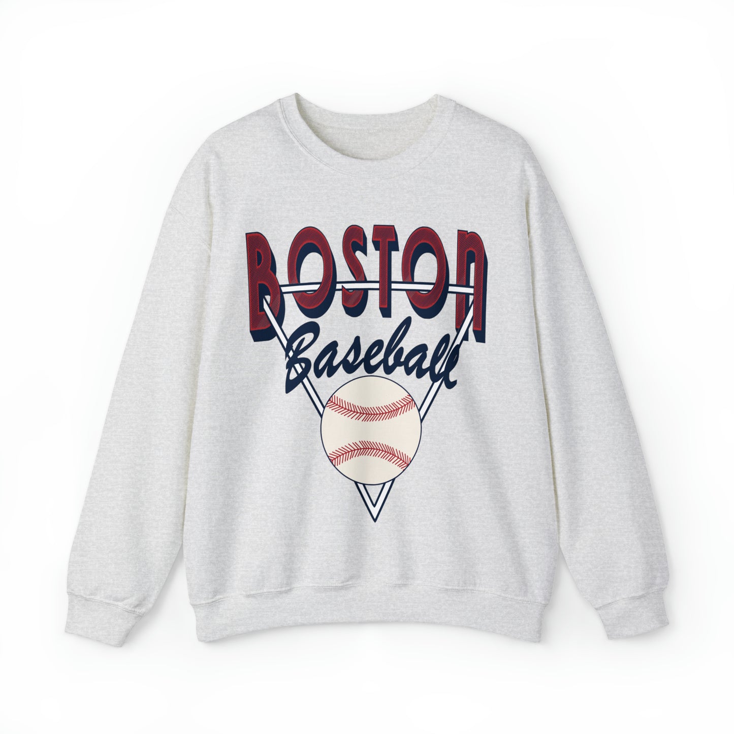 Retro Boston Baseball Sweatshirt - Vintage Style MLB Crewneck - Men's & Women's Baseball Apparel