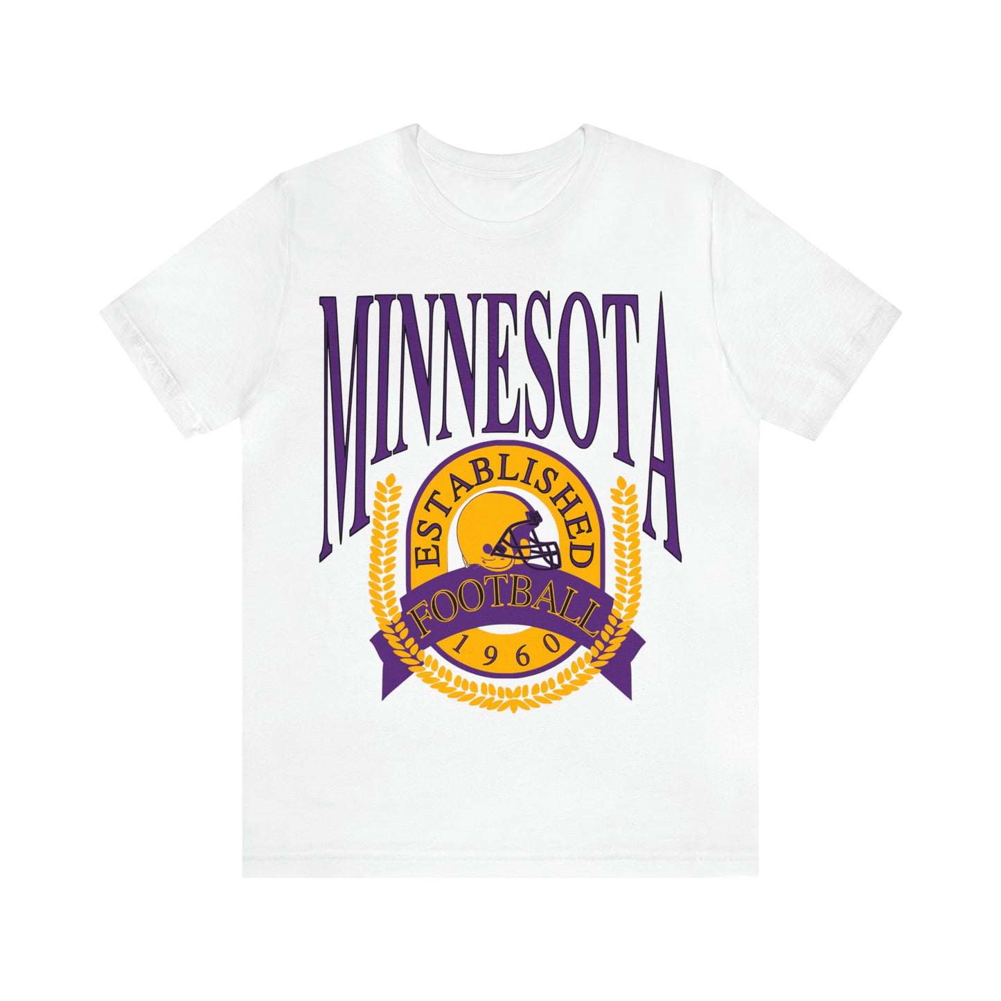 Throwback Vintage Minnesota Vikings Tee - 90's Short Sleeve T-Shirt - NFL Football Men's & Women's Apparel - Design 1