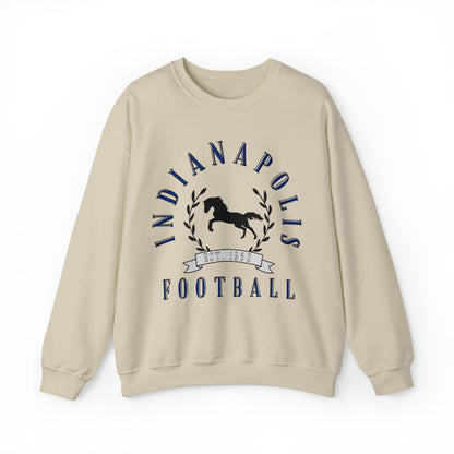 Vintage Indianapolis Colts Crewneck Sweatshirt - Retro Style Football Apparel - Men's & Women's Unisex Sizing