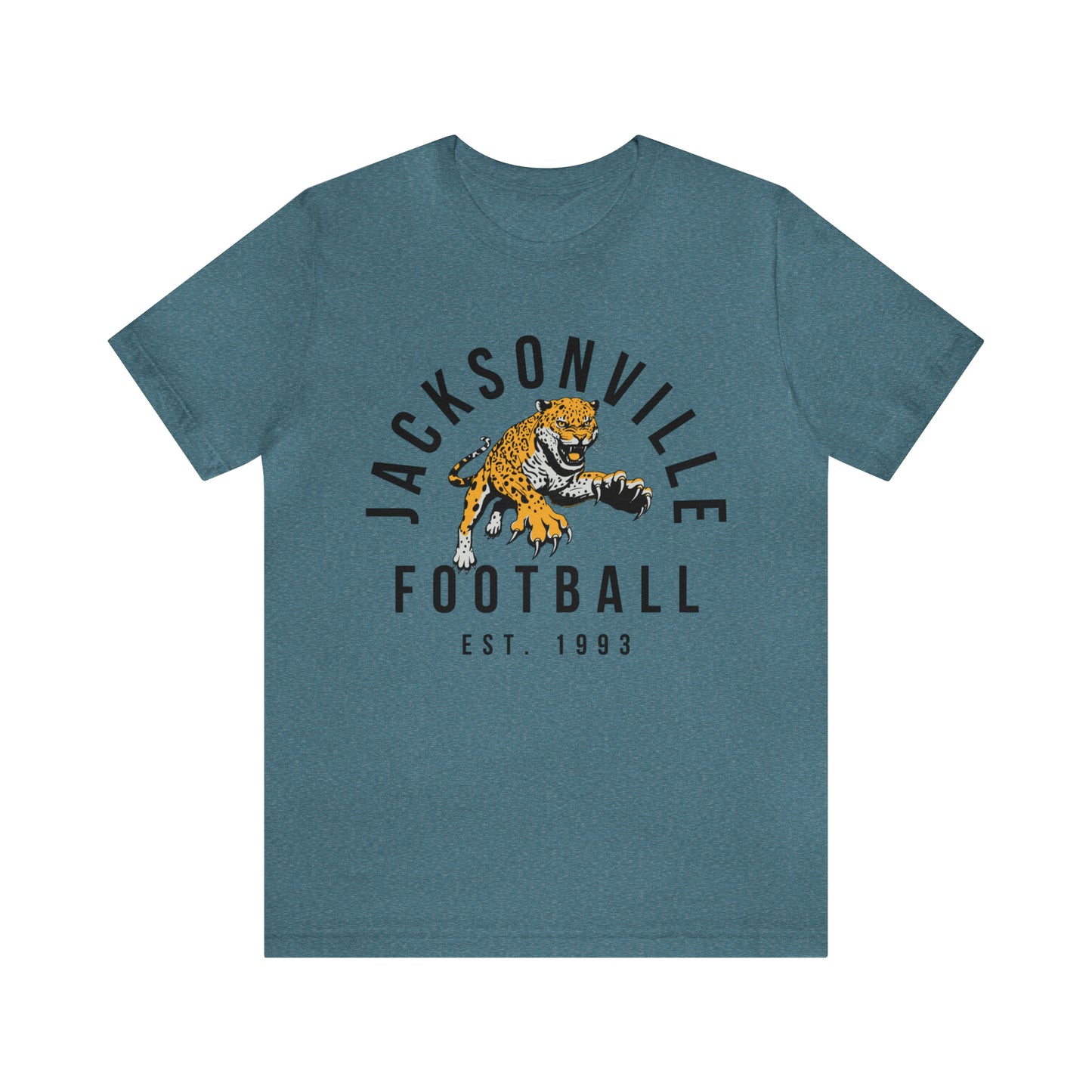 Vintage Jacksonville Jaguars T-Shirt - Retro NFL Football Short Sleeve Tee - Oversized Men's & Women's T-Shirt - Design 3