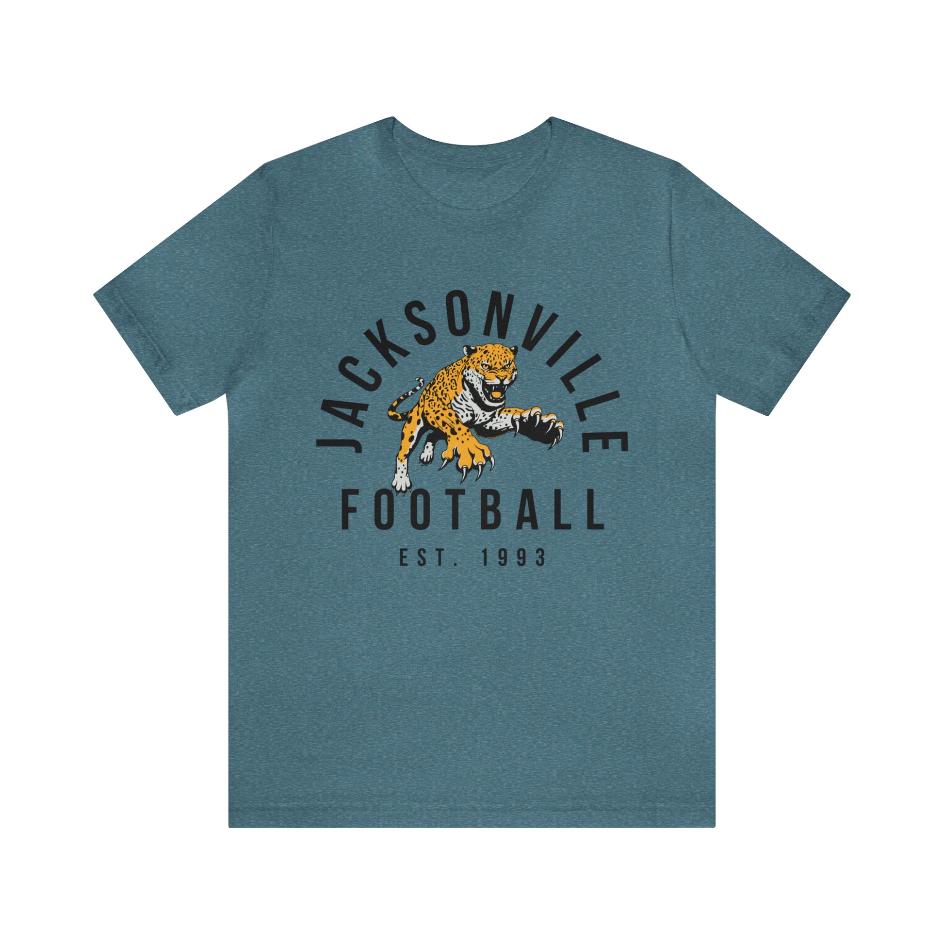 Vintage Jacksonville Jaguars T-Shirt - Retro NFL Football Short Sleeve Tee - Oversized Men's & Women's T-Shirt - Design 3