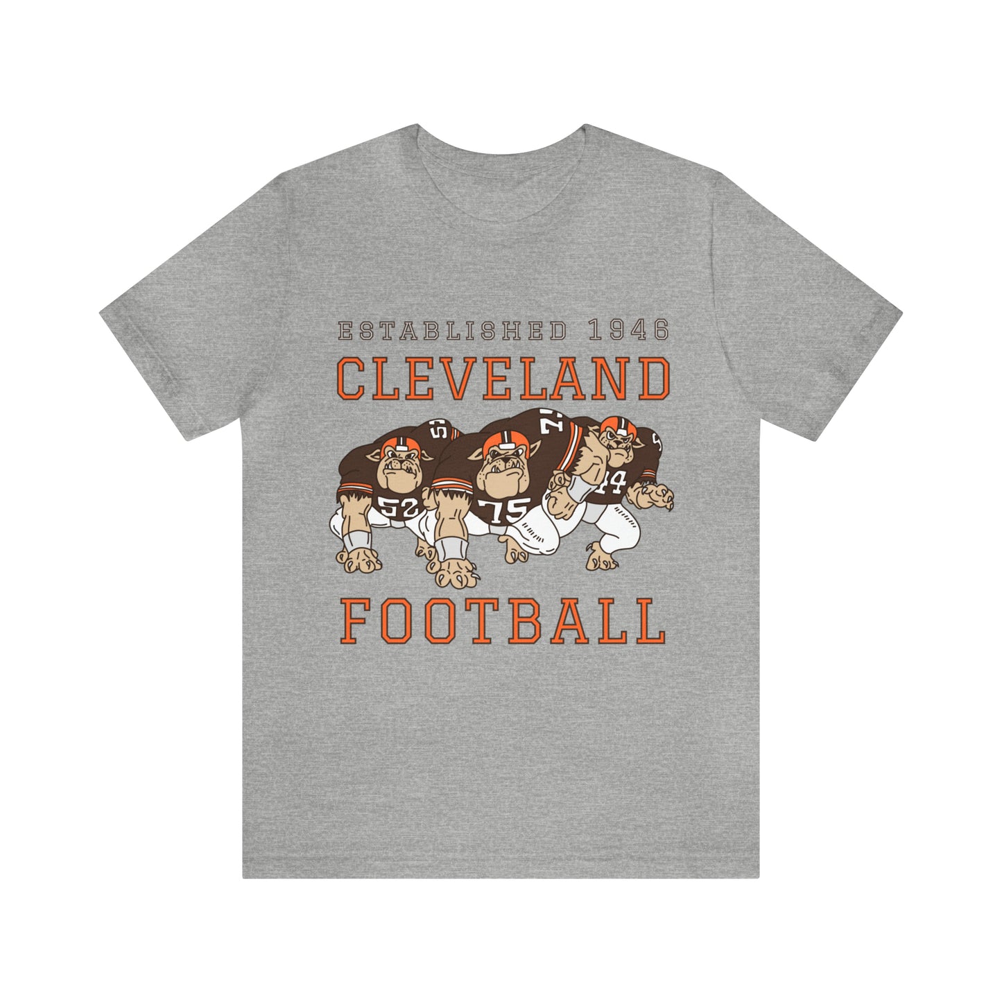 Dawg Pound Cleveland Browns T-Shirt - Vintage Cleveland Browns NFL Football Short Sleeve Tee - Retro Fan Gear Apparel Teem - Design 6