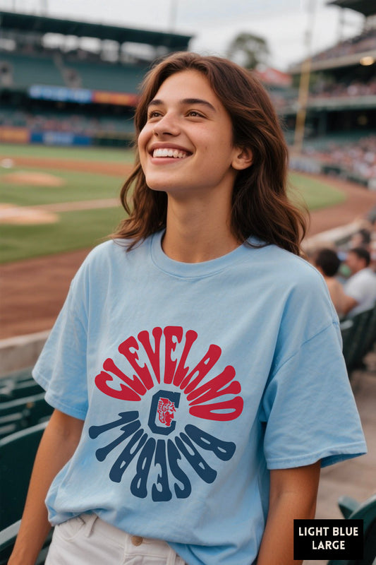 Hippy Cleveland Baseball Tee - Vintage Short Sleeve Unisex T-Shirt