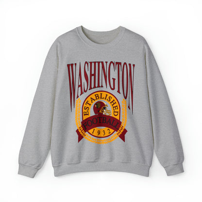 90's Washington Redskins Crewneck - Vintage Football Sweatshirt - Retro Commanders 70's, 80's, 90's - Design 1