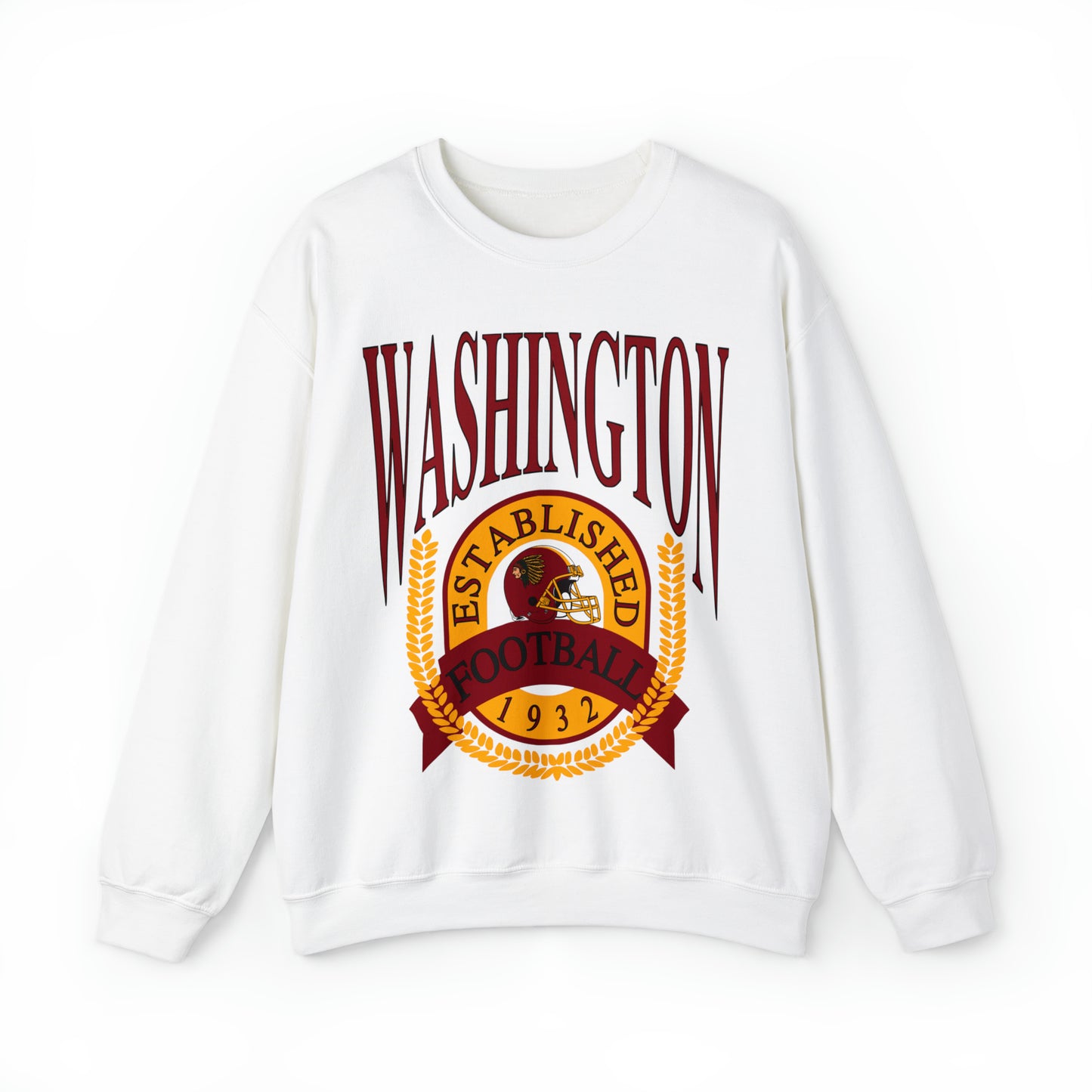 90's Washington Redskins Crewneck - Vintage Football Sweatshirt - Retro Commanders 70's, 80's, 90's - Design 1