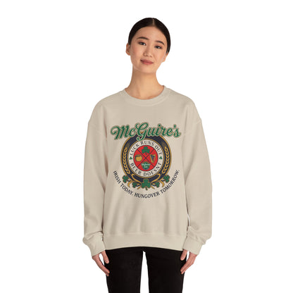 Men''s Unisex McGuire's Pub Sweatshirt — Vintage Logo Irish Pub St. Patrick's Day Crewneck