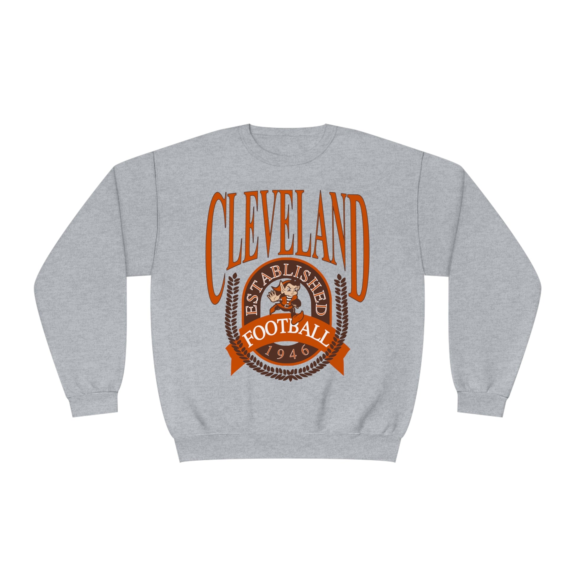 Vintage Cleveland Browns Crewneck Sweatshirt - Retro NFL Football Men's & Women's Dawg Pound Football Hoodie