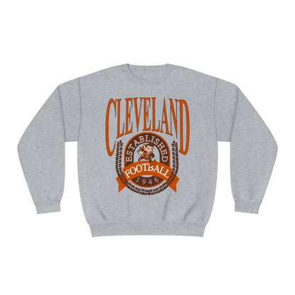 Vintage Cleveland Browns Crewneck Sweatshirt - Retro NFL Football Men's & Women's Dawg Pound Football Hoodie