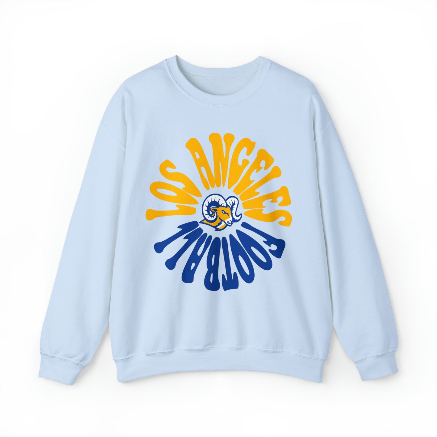 Retro Los Angeles Rams Crewneck Sweatshirt - Vintage California Football Sheep Style Apparel - Men's & Women's - Design 2