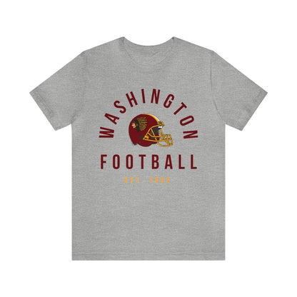 Throwback Washington Redskins Short Sleeve T-Shirt - Vintage Football Tee - Retro Commanders 70's, 80's, 90's - Design 2