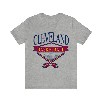 Vintage Cleveland Cavaliers Basketball T-Shirt Wine & Gold - NBA Basketball Unisex Short Sleeve Tee