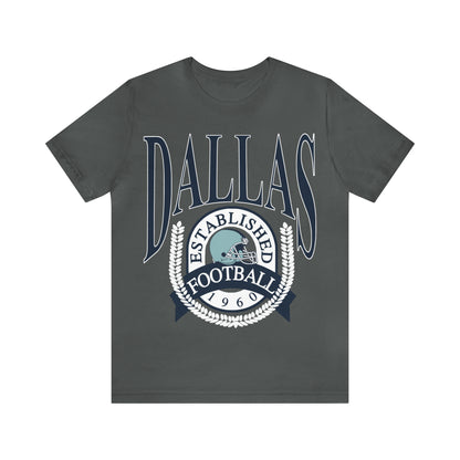 Throwback Dallas Cowboys Football Tee - Vintage Football T-Shirt - Short Sleeve Oversized Men's & Women's Unisex Apparel - Design 1