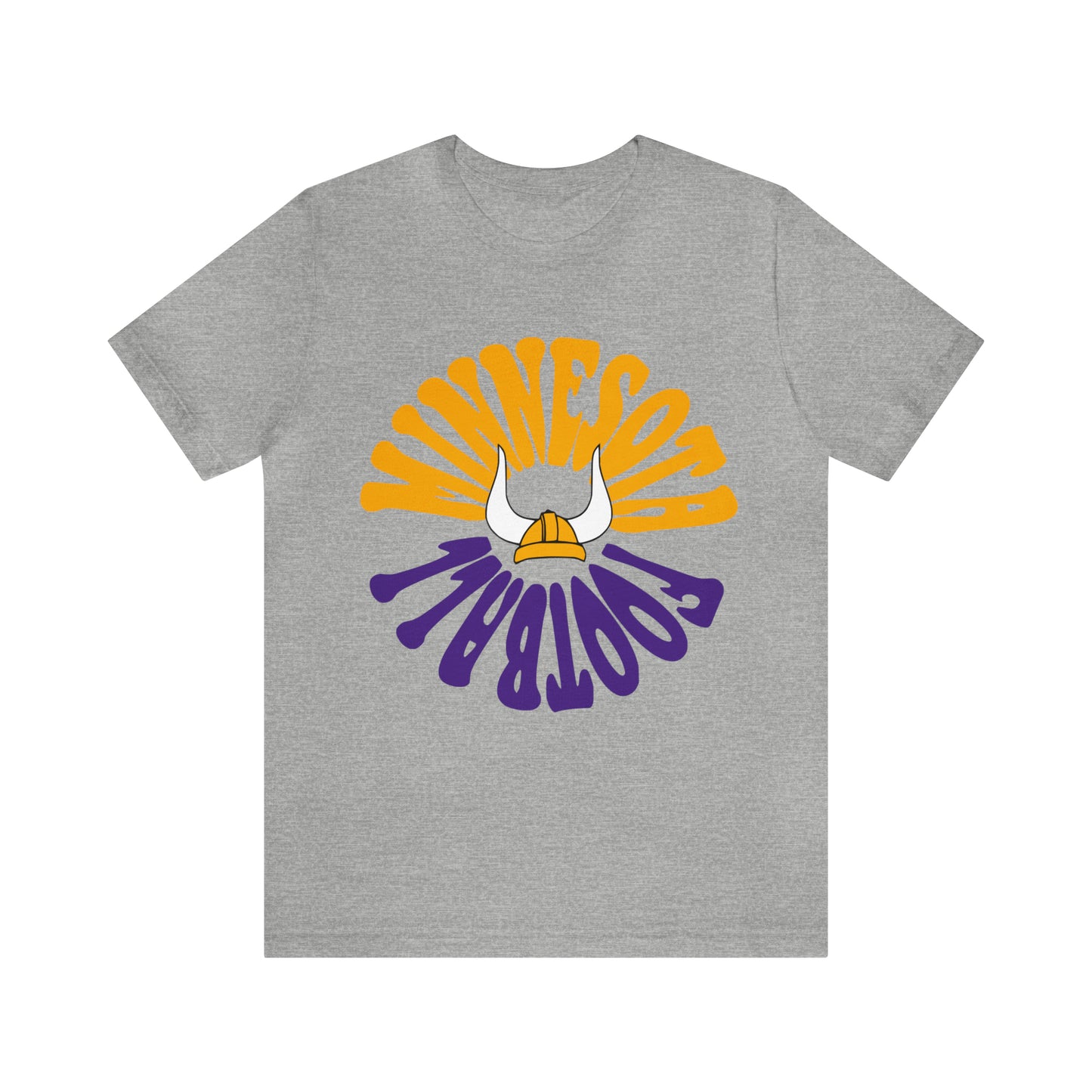 Hippy Retro Minnesota Vikings Tee - 90's Short Sleeve T-Shirt - NFL Football Men's & Women's Apparel - Design 2