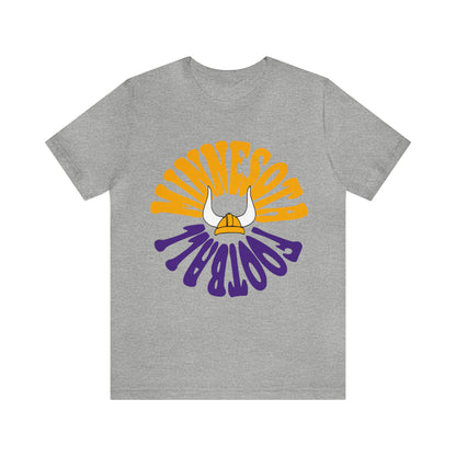 Hippy Retro Minnesota Vikings Tee - 90's Short Sleeve T-Shirt - NFL Football Men's & Women's Apparel - Design 2