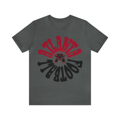 Hippy Retro Atlanta Falcons Short Sleeve T-Shirt - Vintage Unisex Football Tee - Men's & Women's - Design 2