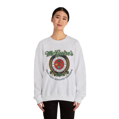 Men''s Unisex McGuire's Pub Sweatshirt — Vintage Logo Irish Pub St. Patrick's Day Crewneck