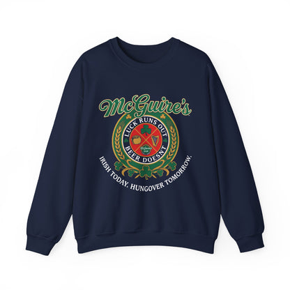 Men''s Unisex McGuire's Pub Sweatshirt — Vintage Logo Irish Pub St. Patrick's Day Crewneck