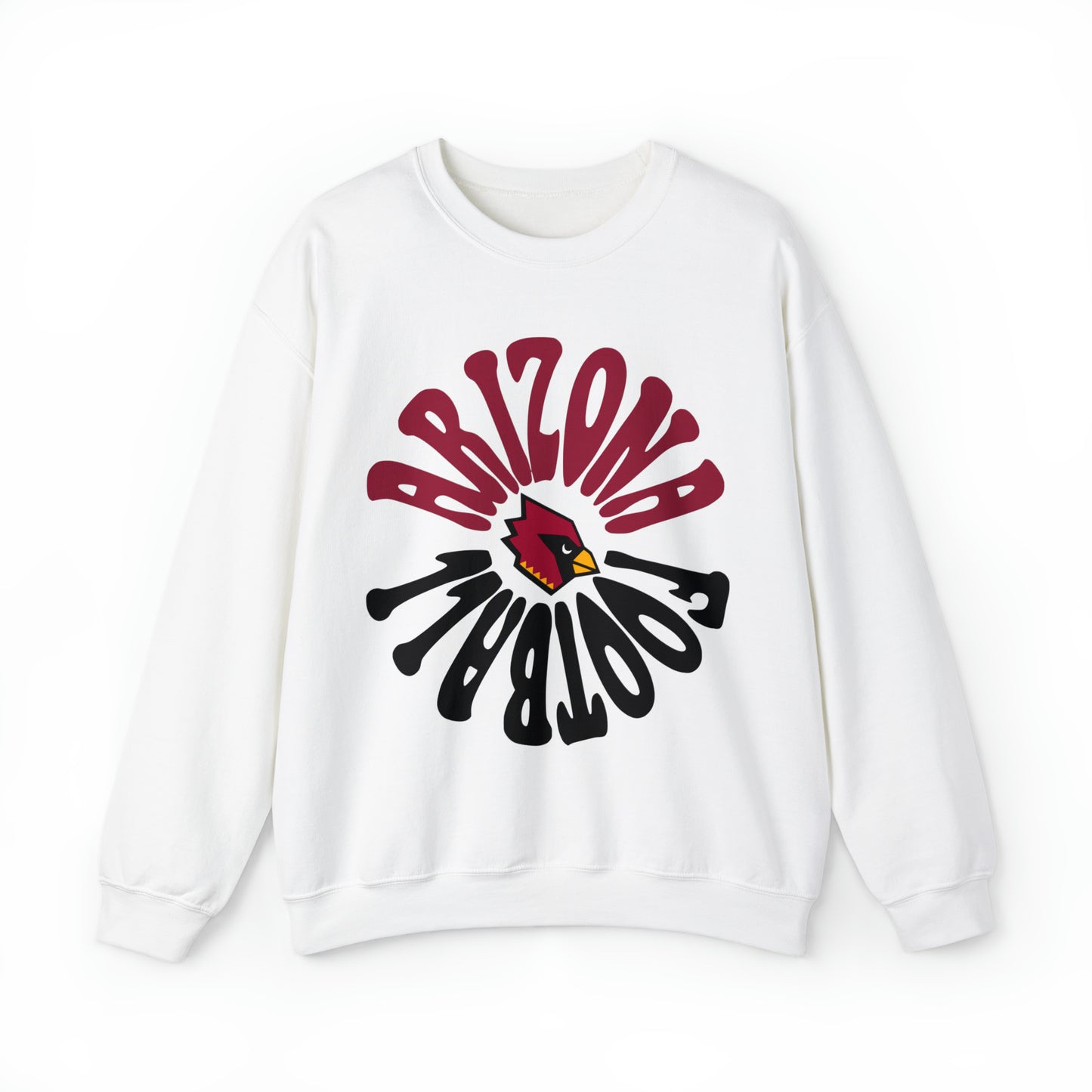 Hippy Retro Arizona Cardinals Sweatshirt - Vintage Style Football Crewneck - Men's & Women's Retro Apparel - Design 2