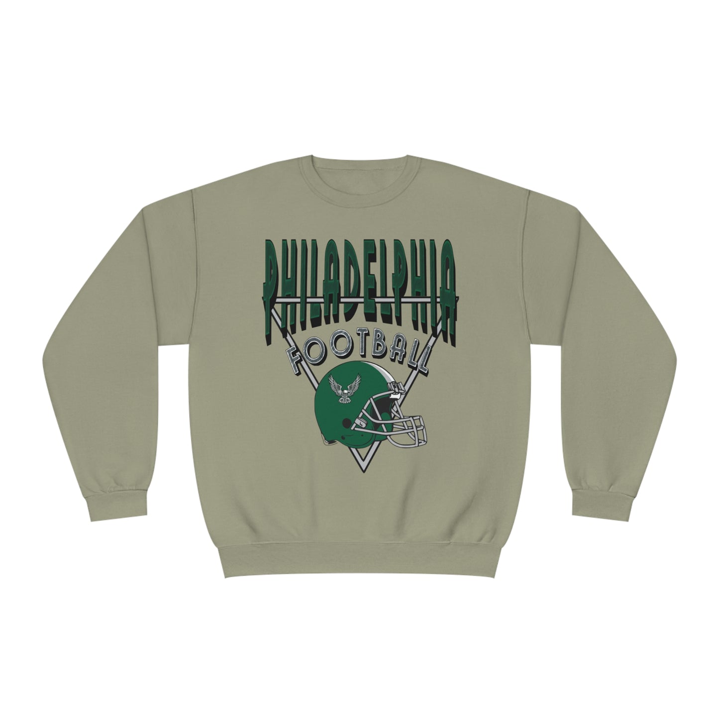 Green Retro Throwback Philadelphia Eagles Crewneck - Retro Unisex Football Sweatshirt - Men's & Women's 90's Oversized Hoodie