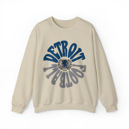 Hippy Style Detroit Lions Football Crewneck Sweatshirt - Men's & Women's Unisex Apparel - Design 2