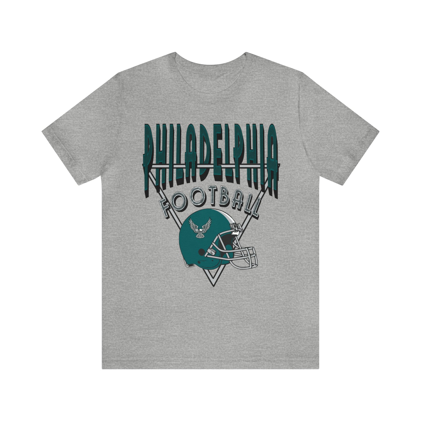 Teal Vintage Philadelphia Eagles Tee - 90's Short Sleeve T-Shirt - NFL Football Men's & Women's Apparel - Design 3