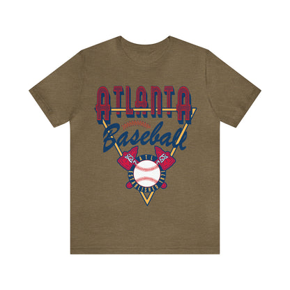 Retro Atlanta Baseball Tee - Vintage Style Short Sleeve T-Shirt - MajLeagBall Baseball Gear - Vintage Men's & Women's Apparel