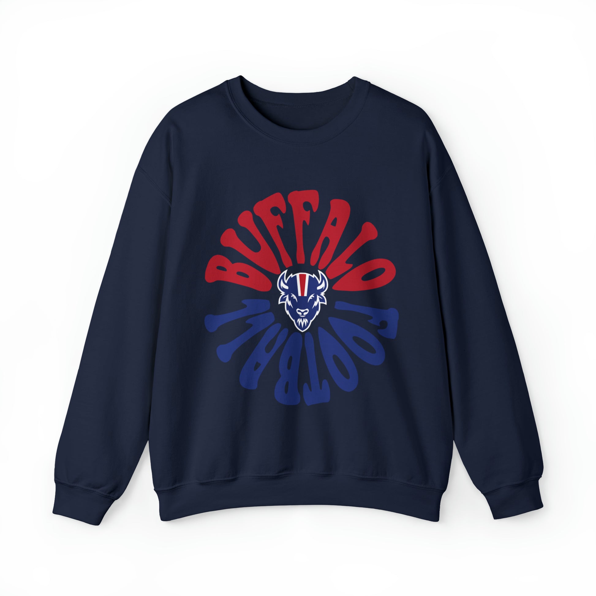 Vintage Buffalo Bills Crewneck Sweatshirt - Retro NFL Football Men's Women's Hoodie - Bills Mafia Football Apparel - Design 2
