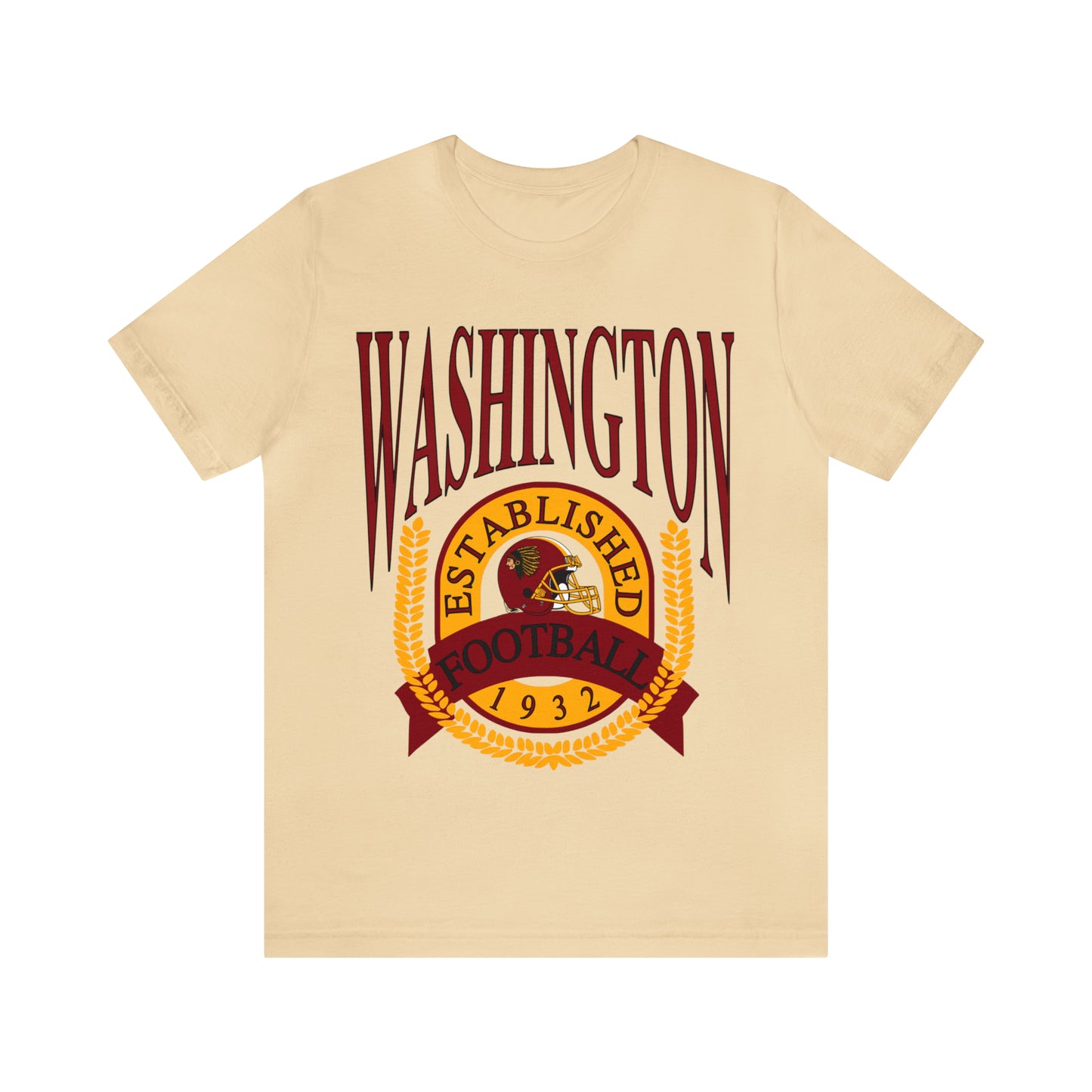 90's Washington Redskins Short Sleeve T-Shirt - Vintage Football Tee - Retro Commanders 70's, 80's, 90's - Design 1