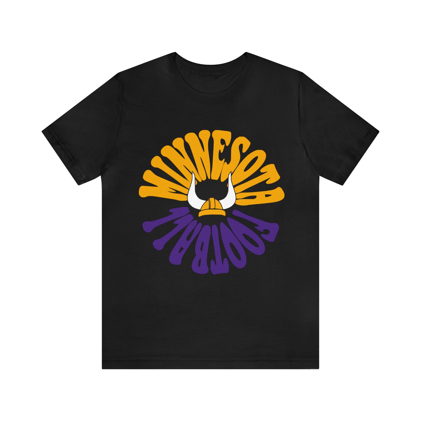 Hippy Retro Minnesota Vikings Tee - 90's Short Sleeve T-Shirt - NFL Football Men's & Women's Apparel - Design 2