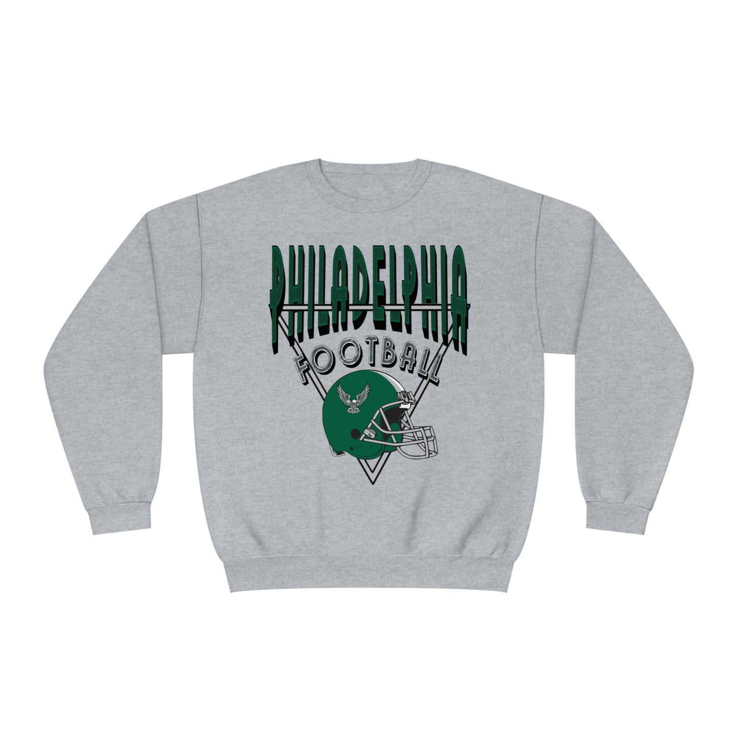 Green Retro Throwback Philadelphia Eagles Crewneck - Retro Unisex Football Sweatshirt - Men's & Women's 90's Oversized Hoodie