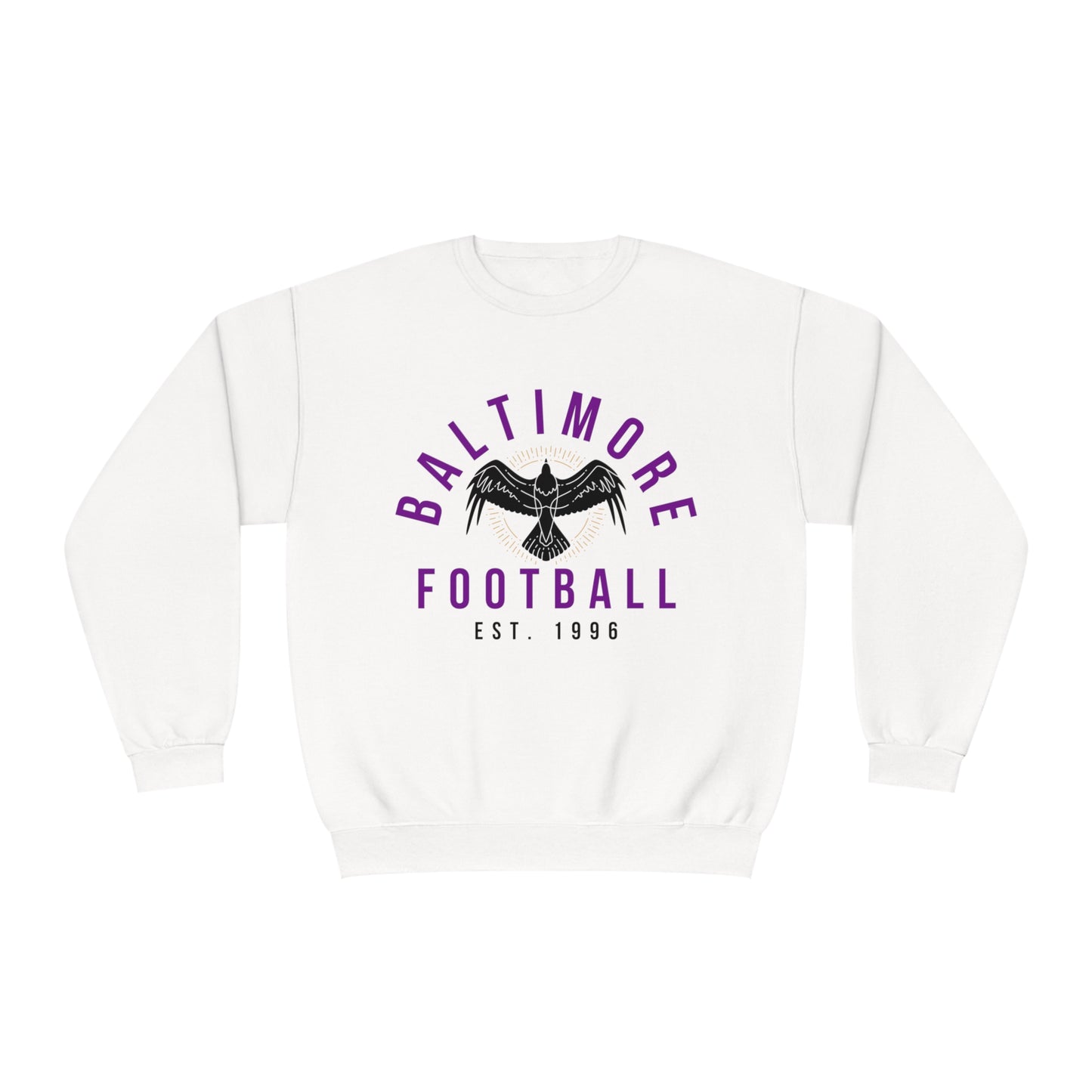 Retro Baltimore Ravens Crewneck Sweatshirt - Vintage NFL Football Ravens Hoodie -  Men's & Women's Sweatshirt - Design 4