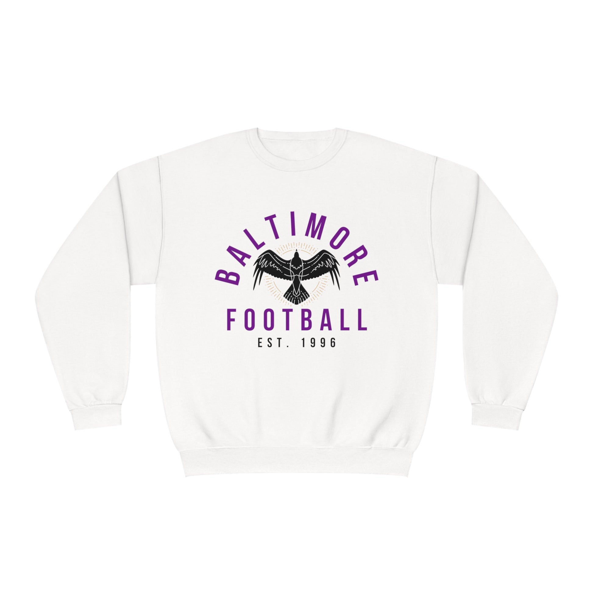Retro Baltimore Ravens Crewneck Sweatshirt - Vintage NFL Football Ravens Hoodie -  Men's & Women's Sweatshirt - Design 4