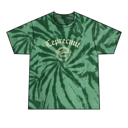 Men's Unisex Tie Dye Leprechaun Pub Tie-Dye Tee - Green St. Patrick's Day Spiral Shirt - Leprecunt