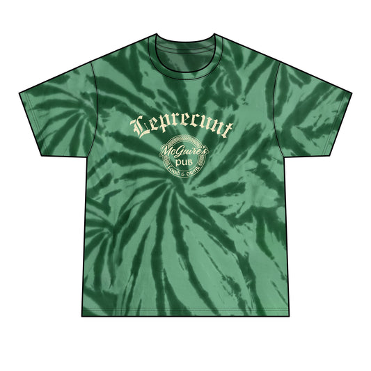 Men's Unisex Tie Dye Leprechaun Pub Tie-Dye Tee - Green St. Patrick's Day Spiral Shirt - Leprecunt