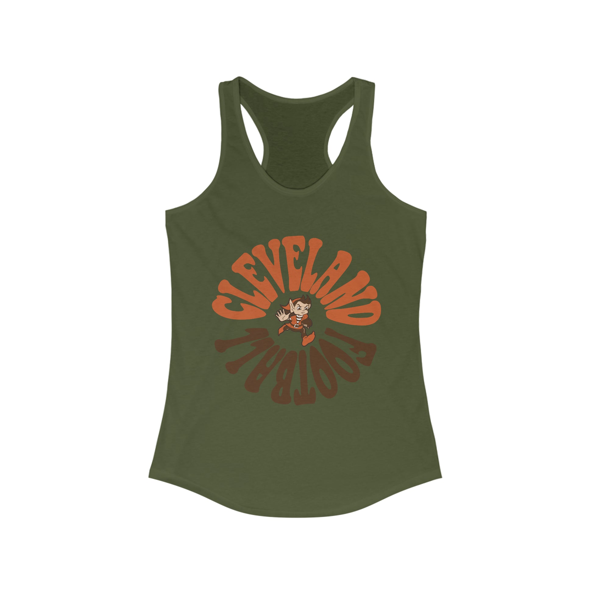 Cleveland Browns Women's Tank Top - NFL Football Workout Tank Browns Ladies Top - Gray - Design 5