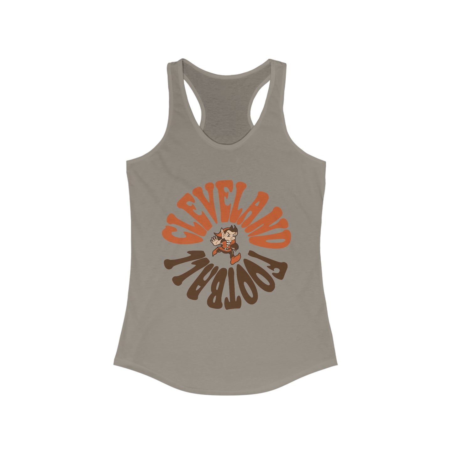 Cleveland Browns Women's Tank Top - NFL Football Workout Tank Browns Ladies Top - Gray - Design 5