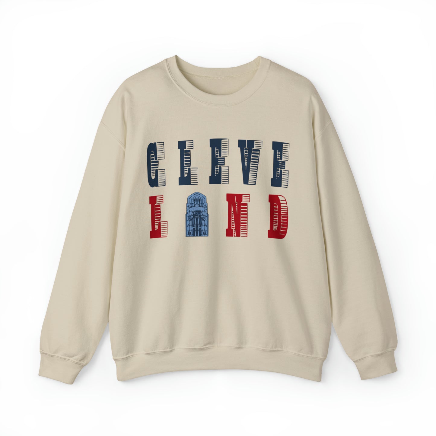 New Cleveland Baseball Crewneck Lettered Sweatshirt - Retro Unisex Baseball Apparel