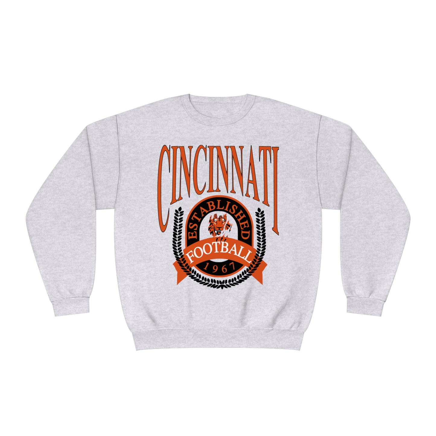 Cincinnati Bengals Crewneck Sweatshirt - Vintage NFL Football Bengals Joe Burrow Hoodie Sweatshirt - Men's & Women's 90's Oversized Hoodie - Design 1