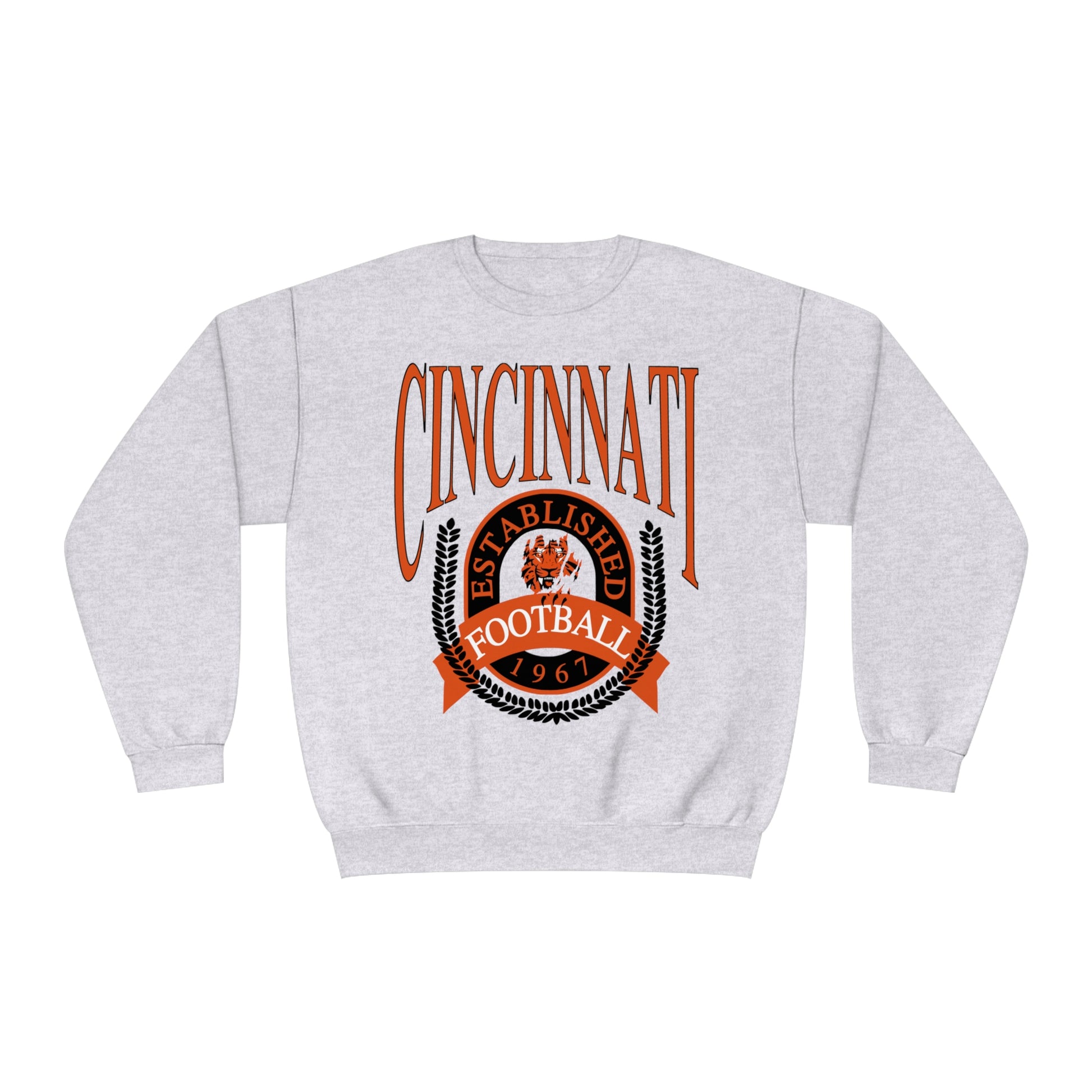 Cincinnati Bengals Crewneck Sweatshirt - Vintage NFL Football Bengals Joe Burrow Hoodie Sweatshirt - Men's & Women's 90's Oversized Hoodie - Design 1
