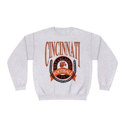 Cincinnati Bengals Crewneck Sweatshirt - Vintage NFL Football Bengals Joe Burrow Hoodie Sweatshirt - Men's & Women's 90's Oversized Hoodie - Design 1