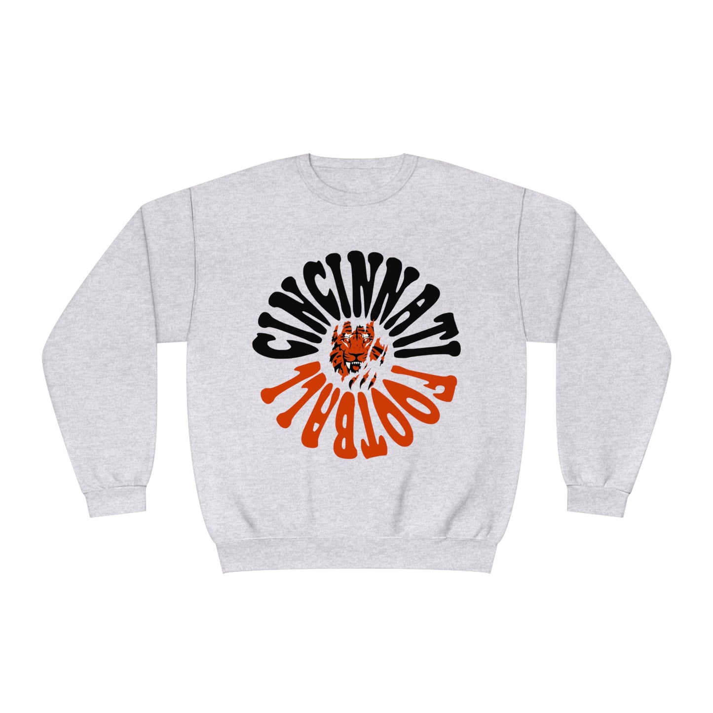 Cincinnati Bengals Crewneck Sweatshirt - Retro NFL Football Hoodie - Hippy Oversized Men's & Women's 90's Oversized - Design 2