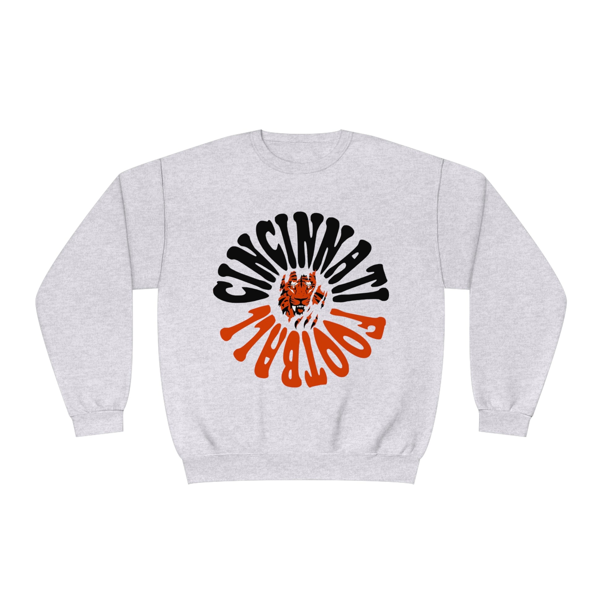 Cincinnati Bengals Crewneck Sweatshirt - Retro NFL Football Hoodie - Hippy Oversized Men's & Women's 90's Oversized - Design 2
