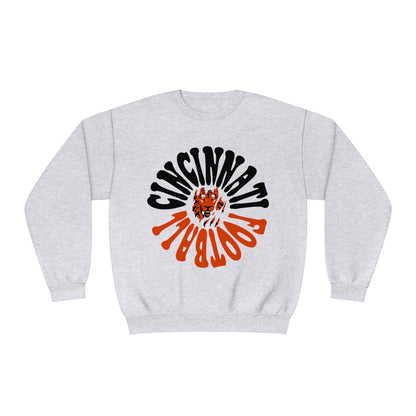 Cincinnati Bengals Crewneck Sweatshirt - Retro NFL Football Hoodie - Hippy Oversized Men's & Women's 90's Oversized - Design 2