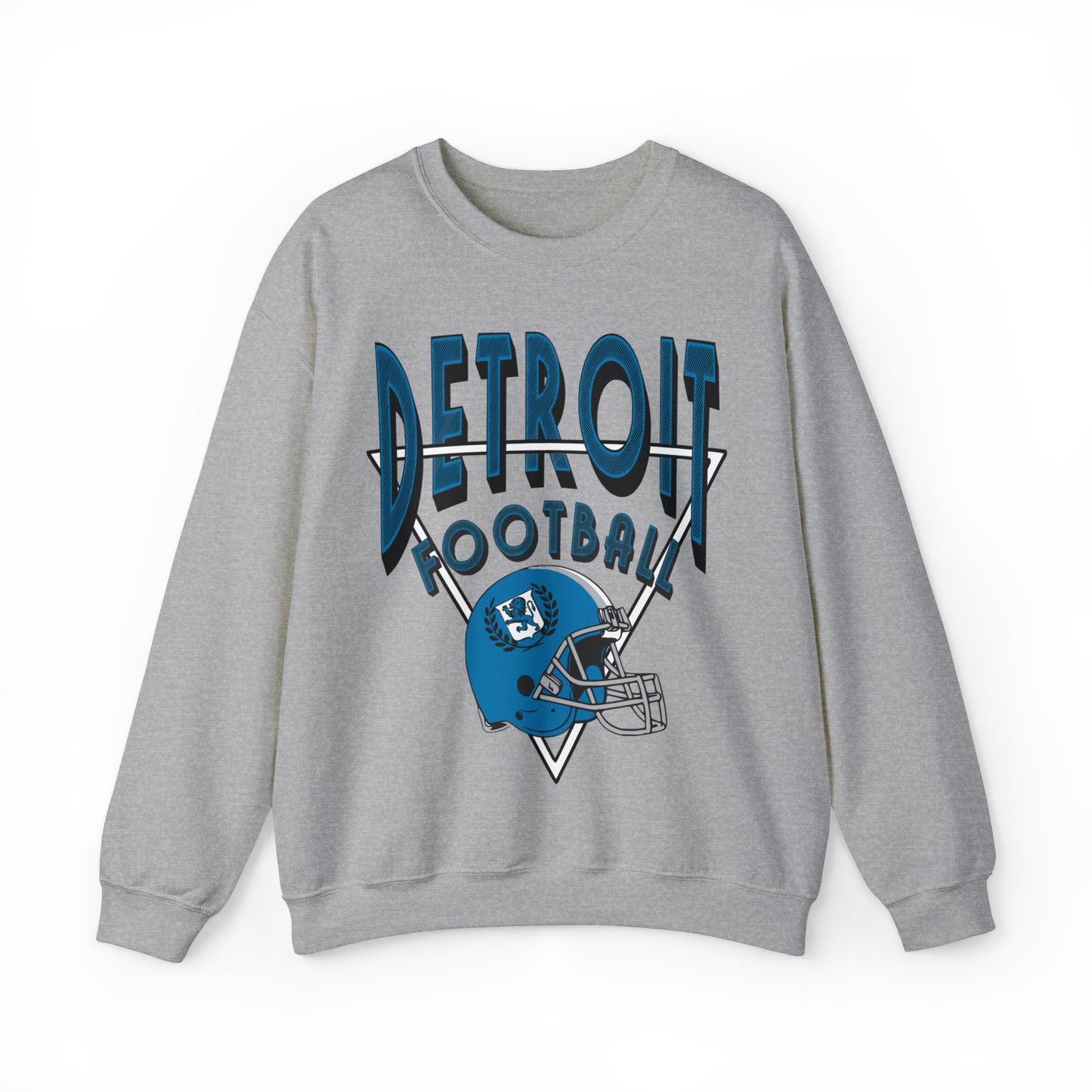 Vintage Style Detroit Football Crewneck Sweatshirt - Mens's & Women's Retro Oversized Apparel - Design 1